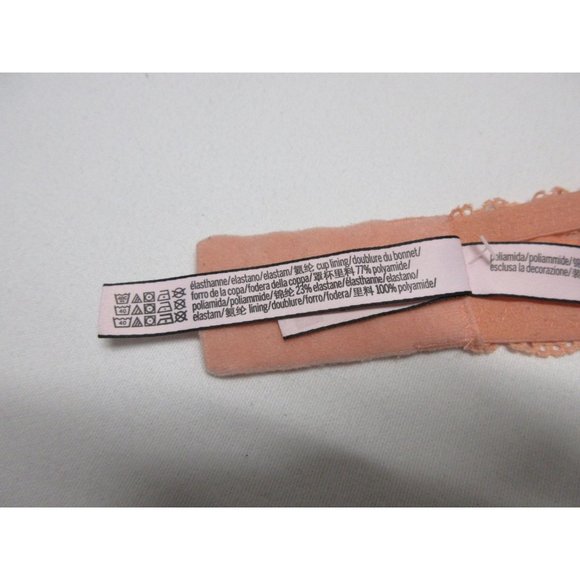 Victoria's Secret lace triangle halter bralette peach - Picture 9 of 11